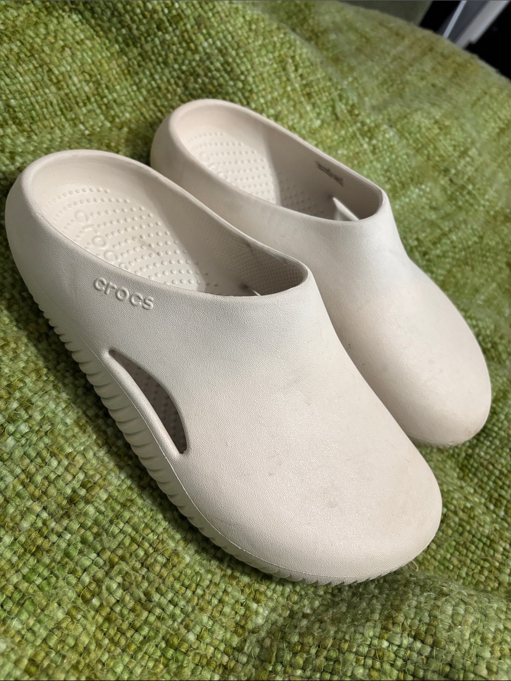 CROCS White Slide-On Clog Mules - Picture 2 of 6